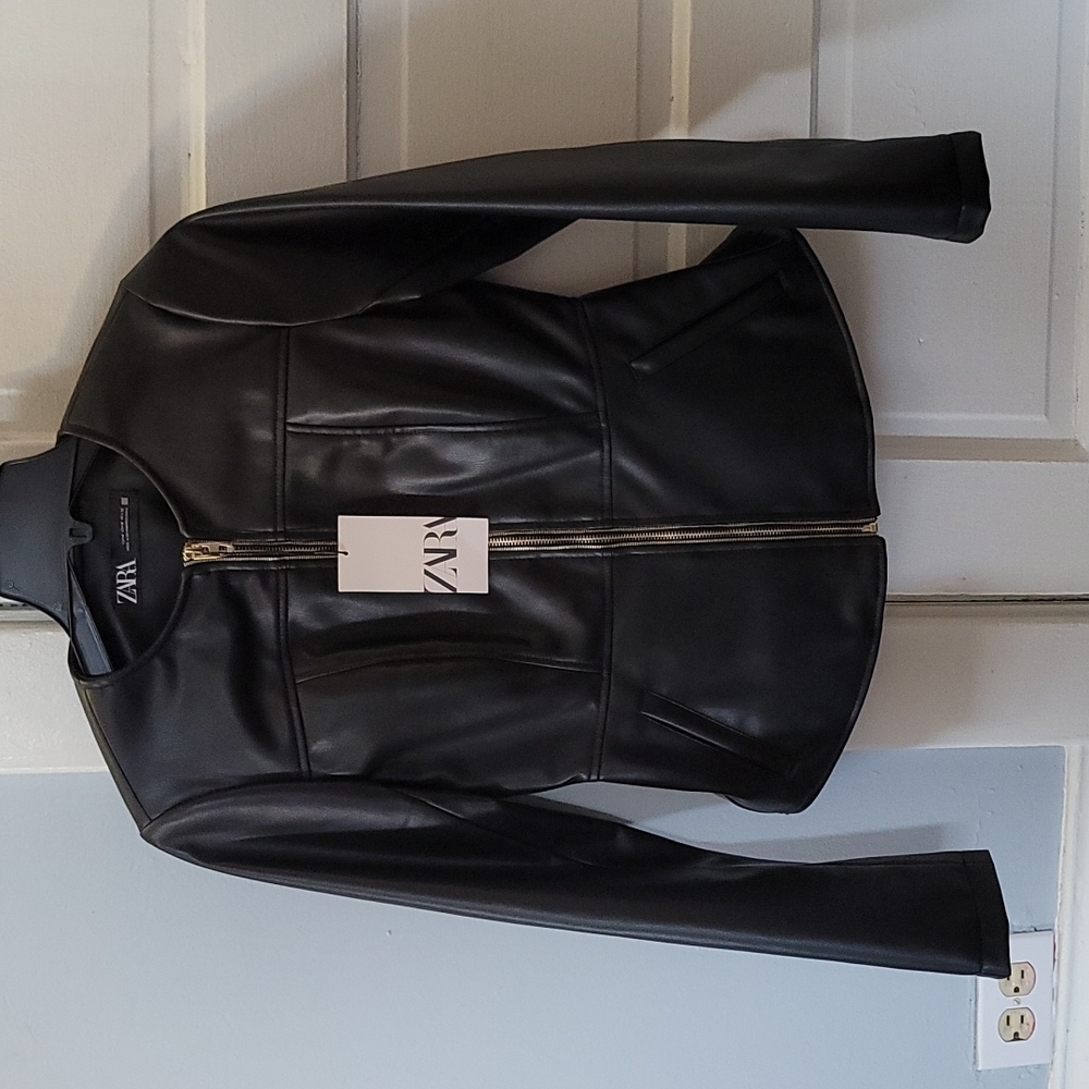 ZARA faux leather jacket